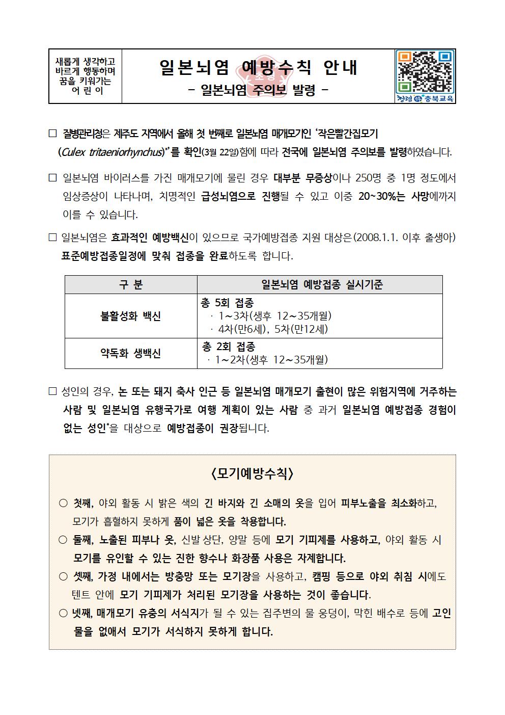 2021.3.24. 일본뇌염 예방수칙 안내001